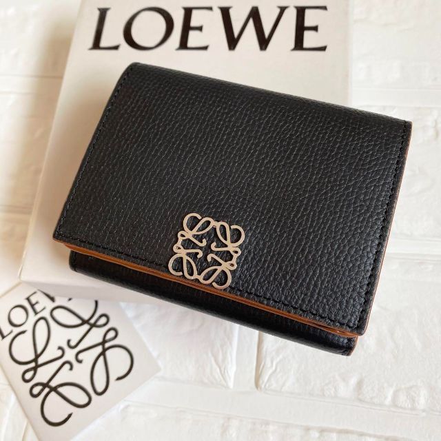 LOEWE - ❤️ロエベ❤️アナグラム トライフォールドウォレット 三つ折り財布 ブラック