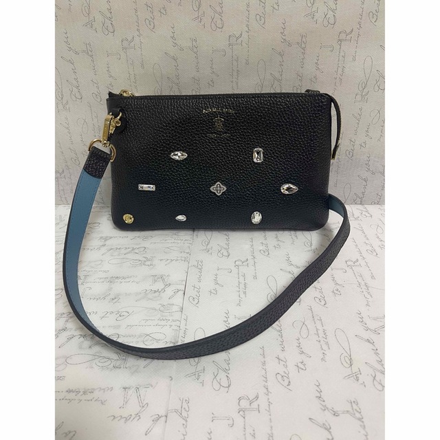 ☆美品☆ ADMJ ビジュー スワロフスキー チェーンウォレット 財布