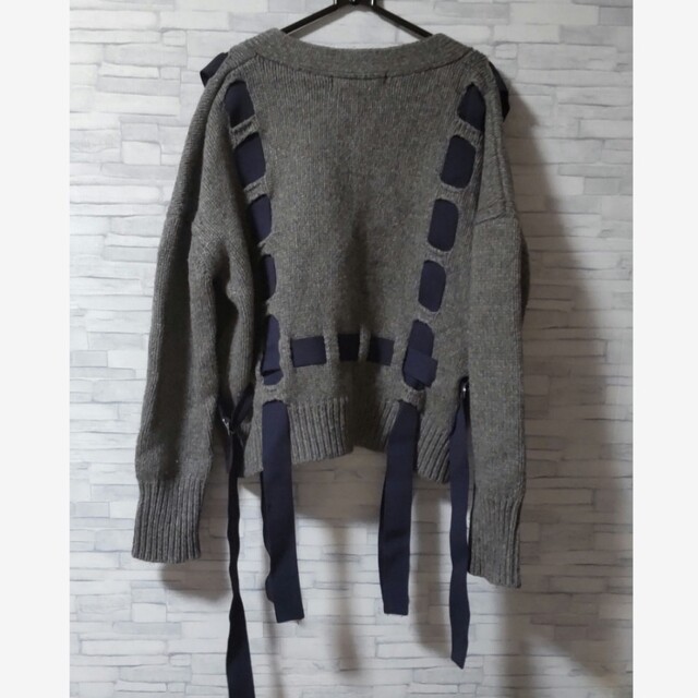 LE CIEL BLEU(ルシェルブルー)のLE CIEL BLEU Tape Detail Knit Cardigan レディースのトップス(カーディガン)の商品写真