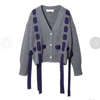 ルシェルブルー(LE CIEL BLEU)のLE CIEL BLEU Tape Detail Knit Cardigan(カーディガン)