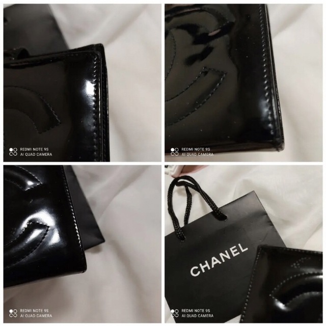 CHANEL(シャネル)のギャランティーカード付きCHANEL折り財布エナメル新品時12万 レディースのファッション小物(財布)の商品写真