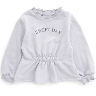 アプレレクール(apres les cours)の【新品】アプレレクール　ペプラム　チュニック　長袖　トップス　ロゴ　トレーナー(Tシャツ/カットソー)