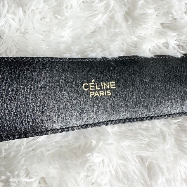 celine(セリーヌ)のセリーヌ ベルト 馬車金具 馬 バックル ゴールド 黒 ブラック レザー メンズ メンズのファッション小物(ベルト)の商品写真