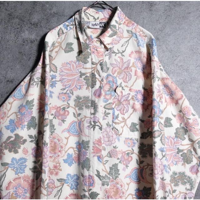 vintage 花柄　フラワー　ボタニカル　デザインシャツ メンズのトップス(シャツ)の商品写真