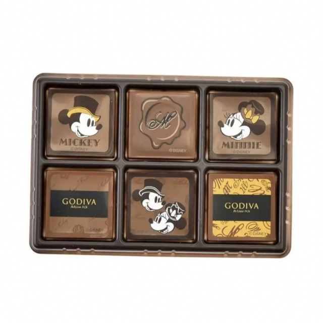 Disney(ディズニー)のディズニーコラボ　GODIVA ミッキー＆ミニー　チョコとポーチ付 食品/飲料/酒の食品(菓子/デザート)の商品写真