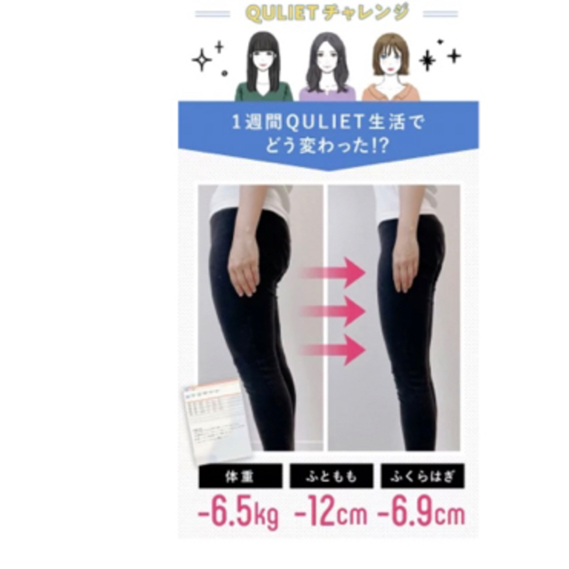 キュリエット   スリムレギンス＆シェイプスリーブセット コスメ/美容のダイエット(エクササイズ用品)の商品写真