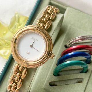 Gucci - GUCCI チェンジベゼル カスタム 時計 ゴールドの通販 by あゆ ...