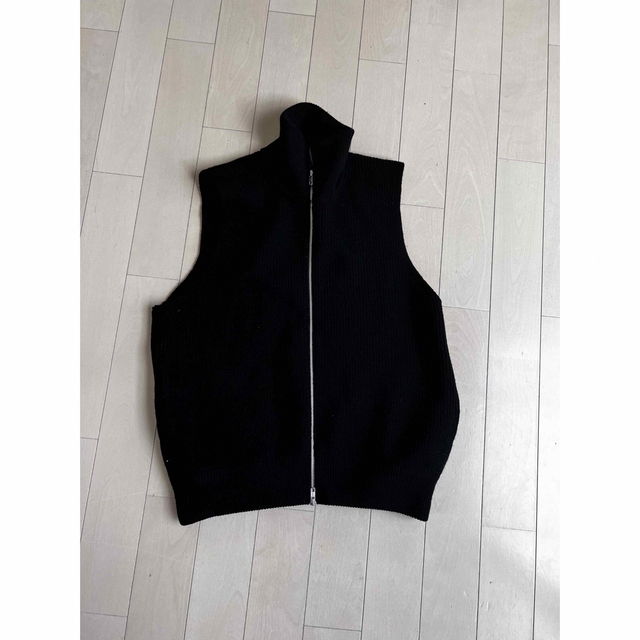 stein / Oversized Drivers Knit Zip Vest