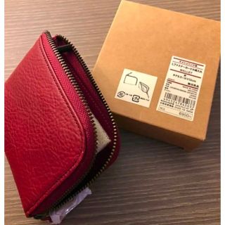 ムジルシリョウヒン(MUJI (無印良品))の【新品】MUJI ヌメシュリンク革 Ｌファスナーカード小銭入れ　(コインケース)