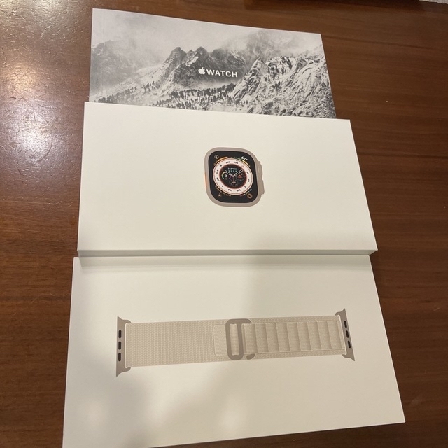 【ほぼ新品】Apple Watch Ultra スターライトアルパインループ M