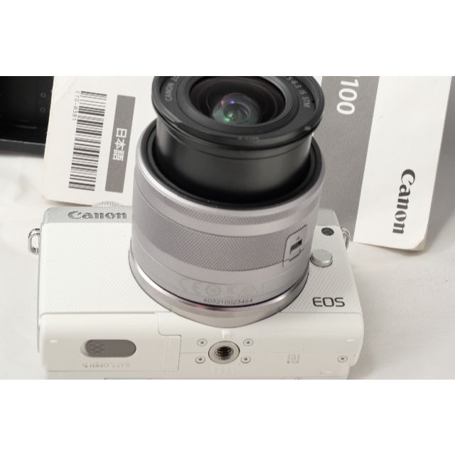 Canon(キヤノン)の取扱説明書付き！ Canon EOS M100 EF-M15-45mm スマホ/家電/カメラのカメラ(ミラーレス一眼)の商品写真