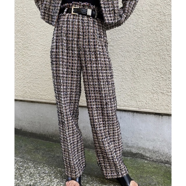 Ameri VINTAGE - ameri vintage PLAYFUL TWEED PANTS BLの通販 by ...