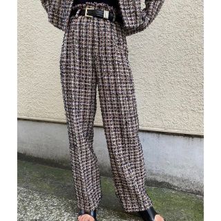 アメリヴィンテージ(Ameri VINTAGE)のameri vintage PLAYFUL TWEED PANTS BL(カジュアルパンツ)