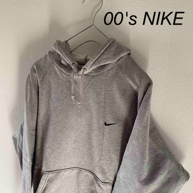 00'sNIKEナイキジップパーカースウェットトレーナーグレー灰メンズ長袖