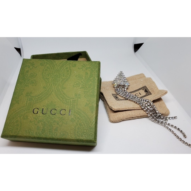 【超レア廃盤美品】GUCCI ラインストーン スイング ピアス