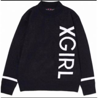 エックスガール(X-girl)の新品 X-GIRL BIG LOGO TOPS ブラック(ニット/セーター)