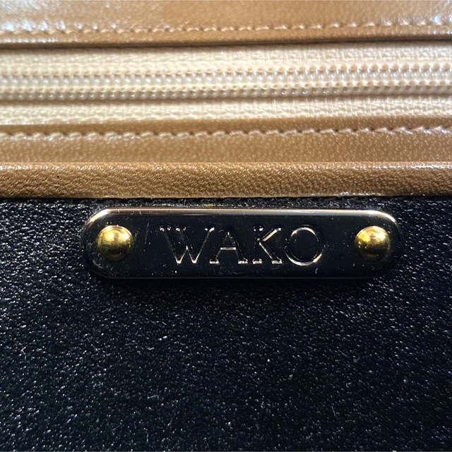 美品】WAKO 銀座和光 リザード革 ゴールド金具 ブラウン ハンドバッグ