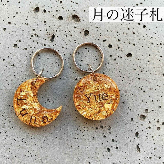 迷子札 ペット用 月の迷子札 軽量 オーダーメイド sercoamb.cl