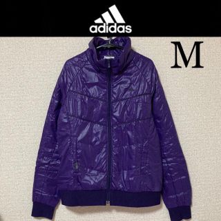 アディダス(adidas)の１回着☆adidas中綿ブルゾンジャケットM紫パープルアディダスPUMANIKE(ダウンジャケット)