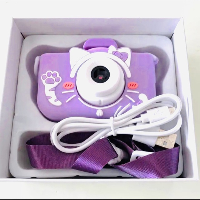 子供用カメラ❤️キッズカメラ　トイカメラ　写真　デジカメ 紫　フォト デジカメ スマホ/家電/カメラのカメラ(コンパクトデジタルカメラ)の商品写真