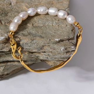 フリークスストア(FREAK'S STORE)のPearl half branch bangle No.1003(ブレスレット/バングル)