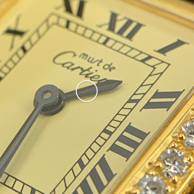 Cartier(カルティエ)のカルティエ　アフターダイヤ　マストタンク　手巻き　82974213 アンティーク レディースのファッション小物(腕時計)の商品写真