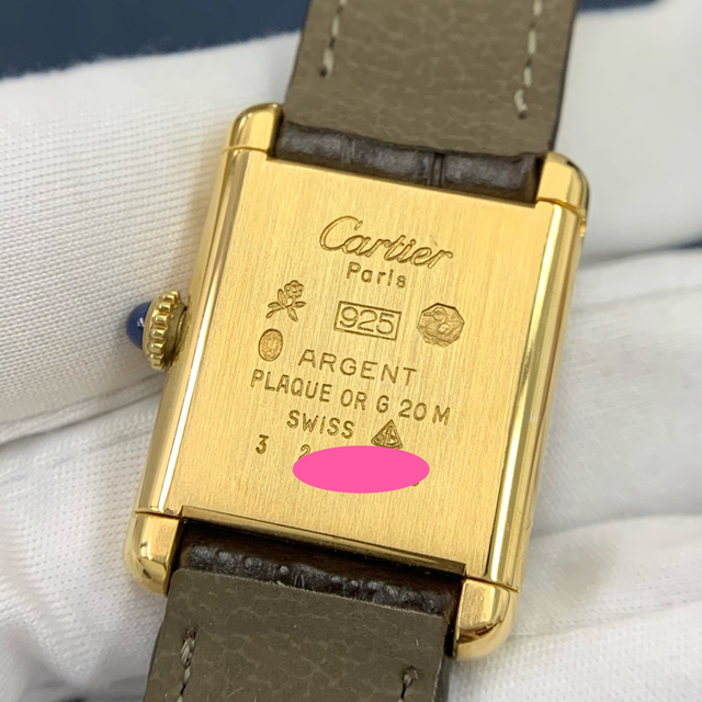 Cartier(カルティエ)のカルティエ　アフターダイヤ　マストタンク　手巻き　82974213 アンティーク レディースのファッション小物(腕時計)の商品写真