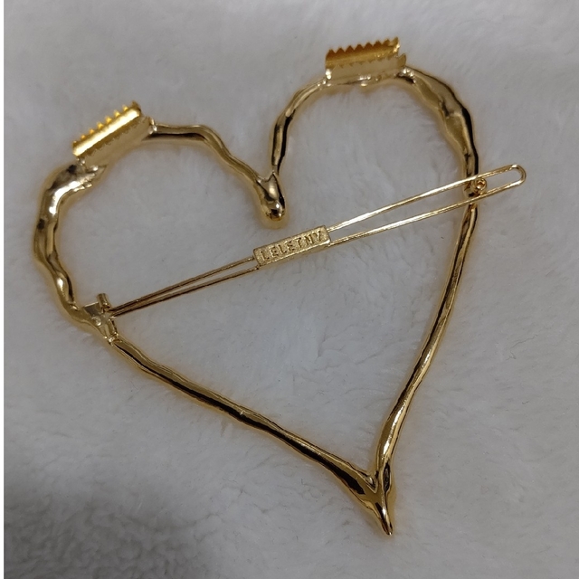 luijewelry heart franch barrette
