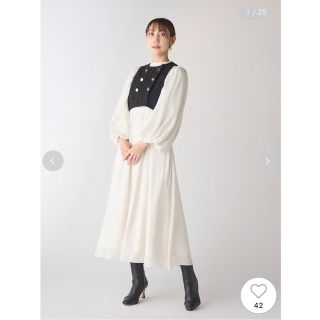 セルフォード(CELFORD)の【新品タグ付き半額‼️】ニットベスト付きシフォンワンピース(ロングワンピース/マキシワンピース)