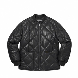 シュプリーム(Supreme)のSupreme Quilted Leather Work Jacket ブラック(レザージャケット)