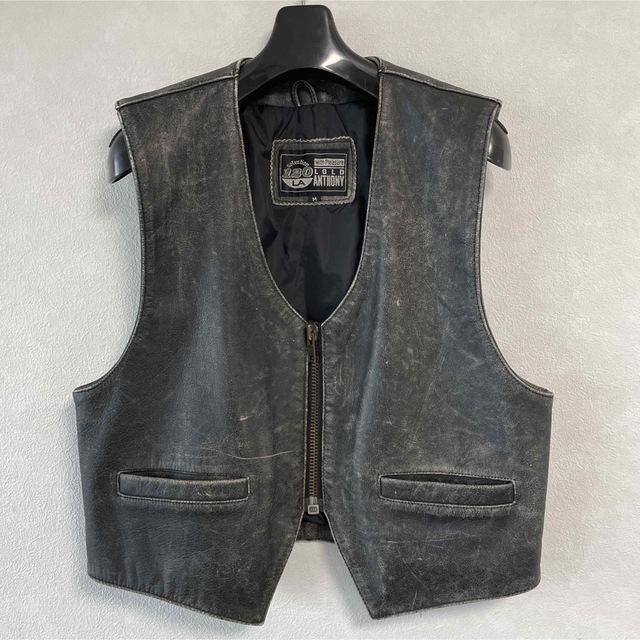 オンライン本物 【希少】LOLD ANTHONY レザー ベスト M 8940円 メンズ