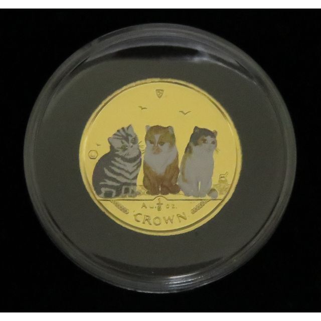 エンタメ/ホビーマン島 キャットコイン プルーフ金貨  2006年 カラー 1/5オンス