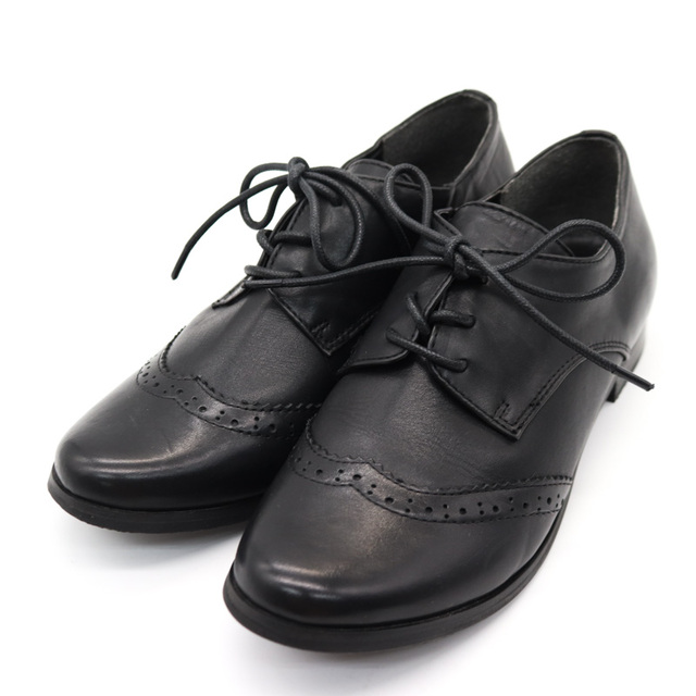 EDWIN(エドウィン)のエドウィン ドレスシューズ ウイングチップ SOMETHING レースアップシューズ 靴 黒 レディース 23.5cmサイズ ブラック EDWIN レディースの靴/シューズ(ローファー/革靴)の商品写真