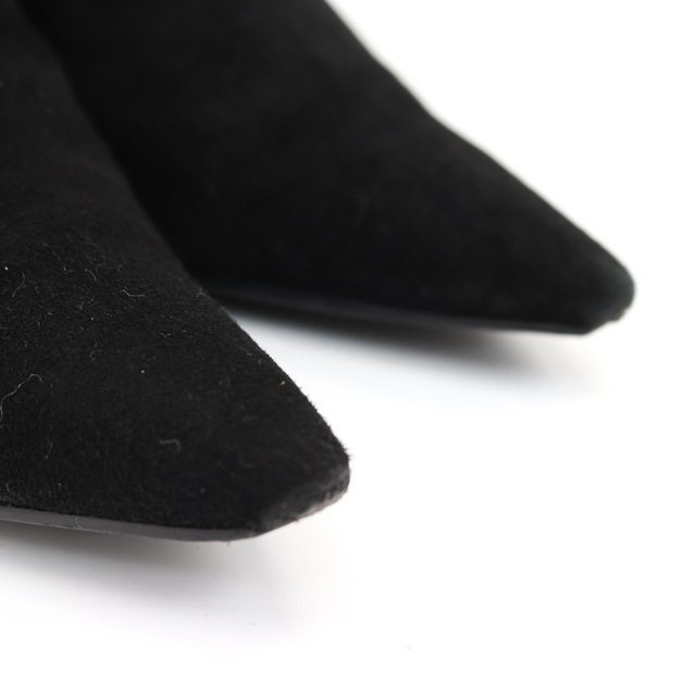 STRAWBERRY-FIELDS(ストロベリーフィールズ)のストロベリーフィールズ ロングブーツ スエードレザー 装飾ベルト付 シューズ 靴 黒 レディース 23.5cmサイズ ブラック STRAWBERRYFIELDS レディースの靴/シューズ(ブーツ)の商品写真
