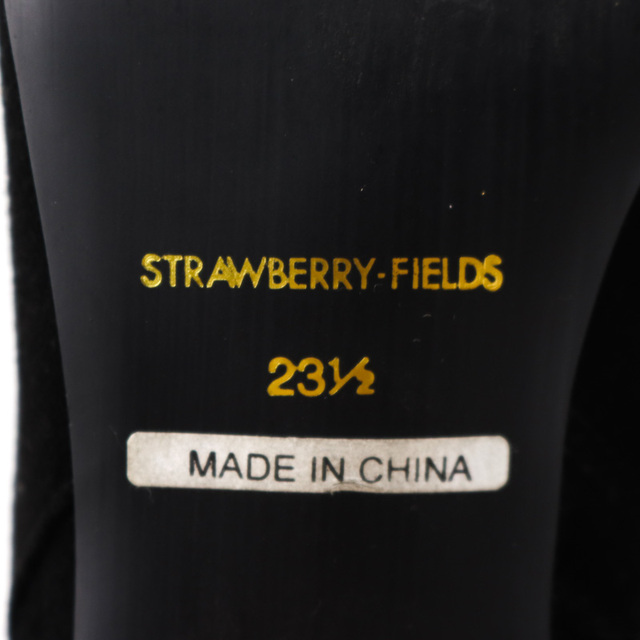 STRAWBERRY-FIELDS(ストロベリーフィールズ)のストロベリーフィールズ ロングブーツ スエードレザー 装飾ベルト付 シューズ 靴 黒 レディース 23.5cmサイズ ブラック STRAWBERRYFIELDS レディースの靴/シューズ(ブーツ)の商品写真
