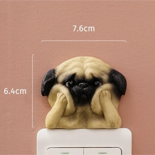 ウォールステッカー　パグ　pug インテリア/住まい/日用品のインテリア小物(置物)の商品写真