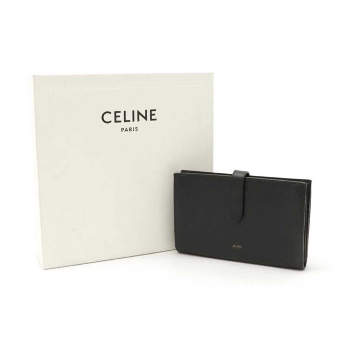 celine - セリーヌ ラージ ストラップウォレット 2つ折長財布 ...