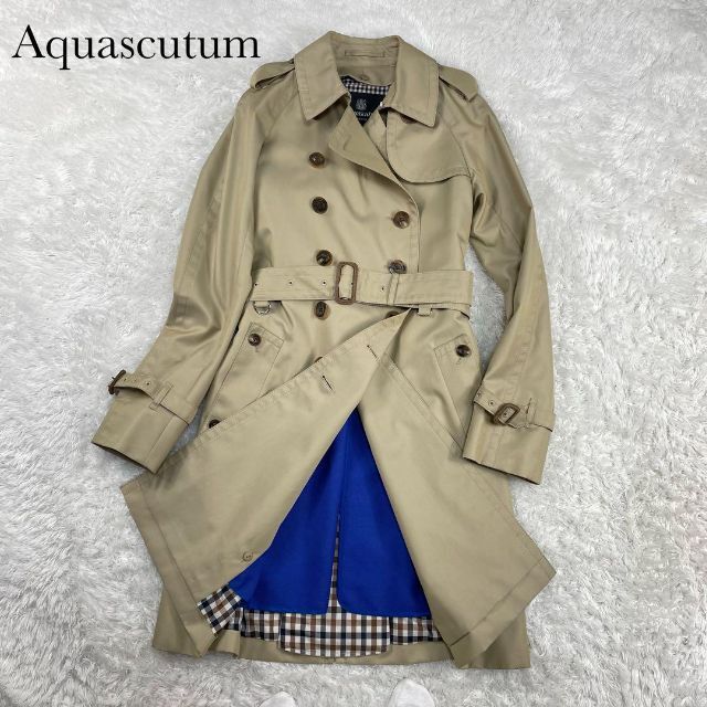 極美品✨アクアスキュータム トレンチコート ライナー 2way ロング丈 4-