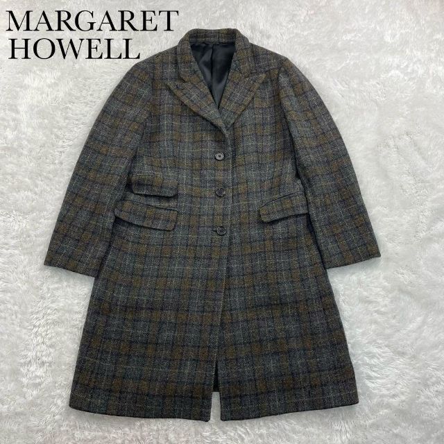 極美品✨マーガレットハウエル チェスターコート ツイード チェック柄