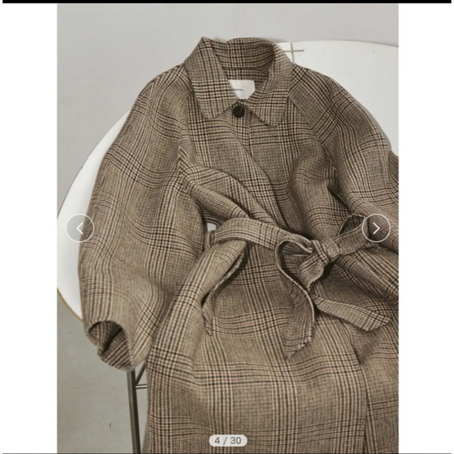 TODAYFUL(トゥデイフル)のSoutiencollar Check Coat 36サイズ レディースのジャケット/アウター(ロングコート)の商品写真