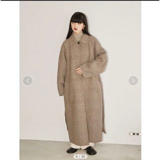 トゥデイフル(TODAYFUL)のSoutiencollar Check Coat 36サイズ(ロングコート)