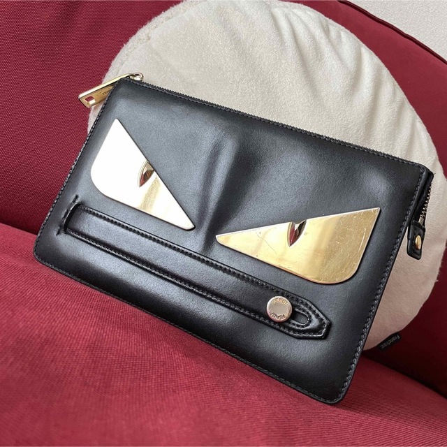 FENDI フェンディ◆モンスター◆クラッチバッグ◆長財布◆ブラック