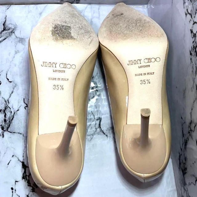 JIMMY CHOO エナメルパンプス 22.5cm ベージュ www.uig.sanjuandelrio