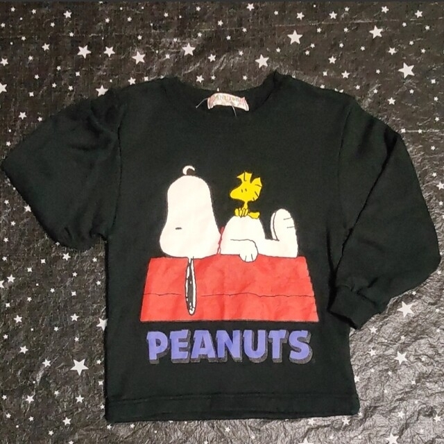 スヌーピー 長袖 トレーナー パンツ 110 ブラック 日本製 PEANUTS 1