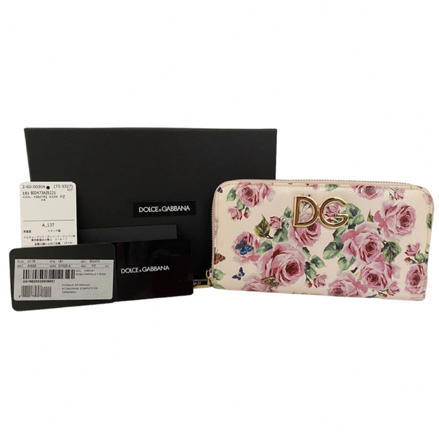 ♡新品未使用♡ Dolce&Gabbanaローズプリント長財布