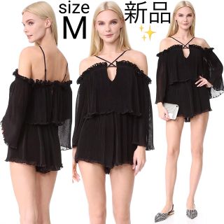 アリスマッコール(alice McCALL)の新品 alice mccall メロープリーツ オールインワン ロンパース 黒(オールインワン)