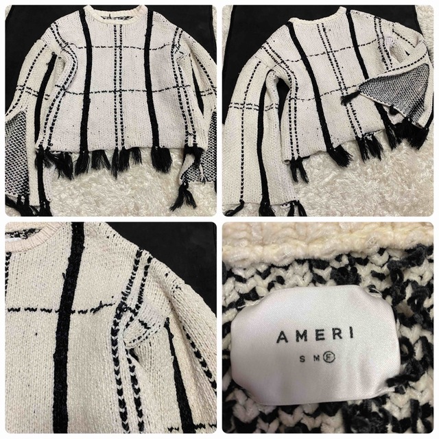 Ameri VINTAGE(アメリヴィンテージ)の訳ありニット【AMERI】SHOUJI BRAID KNIT TOPフリーサイズ レディースのトップス(ニット/セーター)の商品写真