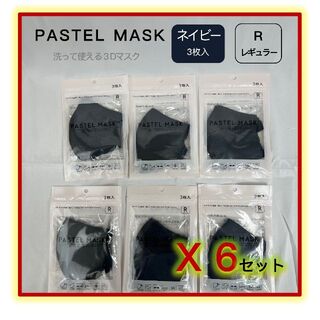 パステルマスク PASTEL MASK 洗って使える 3Ｄ立体マスク ネイビーR