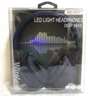 【新品未使用】レン　LED ワイヤレス　ヘッドホン　充電ケーブル付き(ヘッドフォン/イヤフォン)