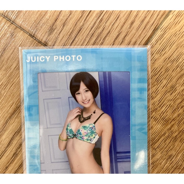 湊莉久　生写真　カード　ビキニ　水色